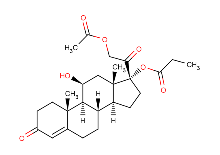 Hydrocortisone aceponate Chemical Structure