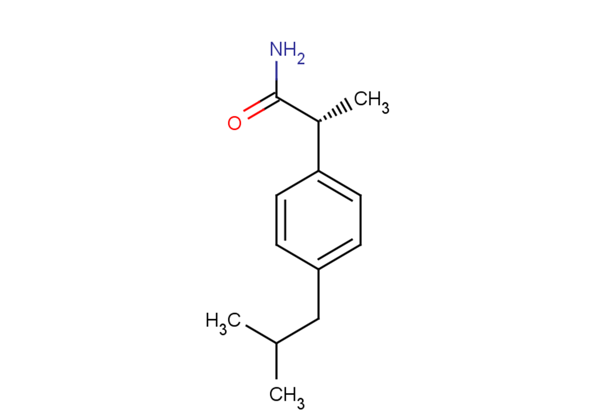 (-)-Ibuprofenamide Chemical Structure