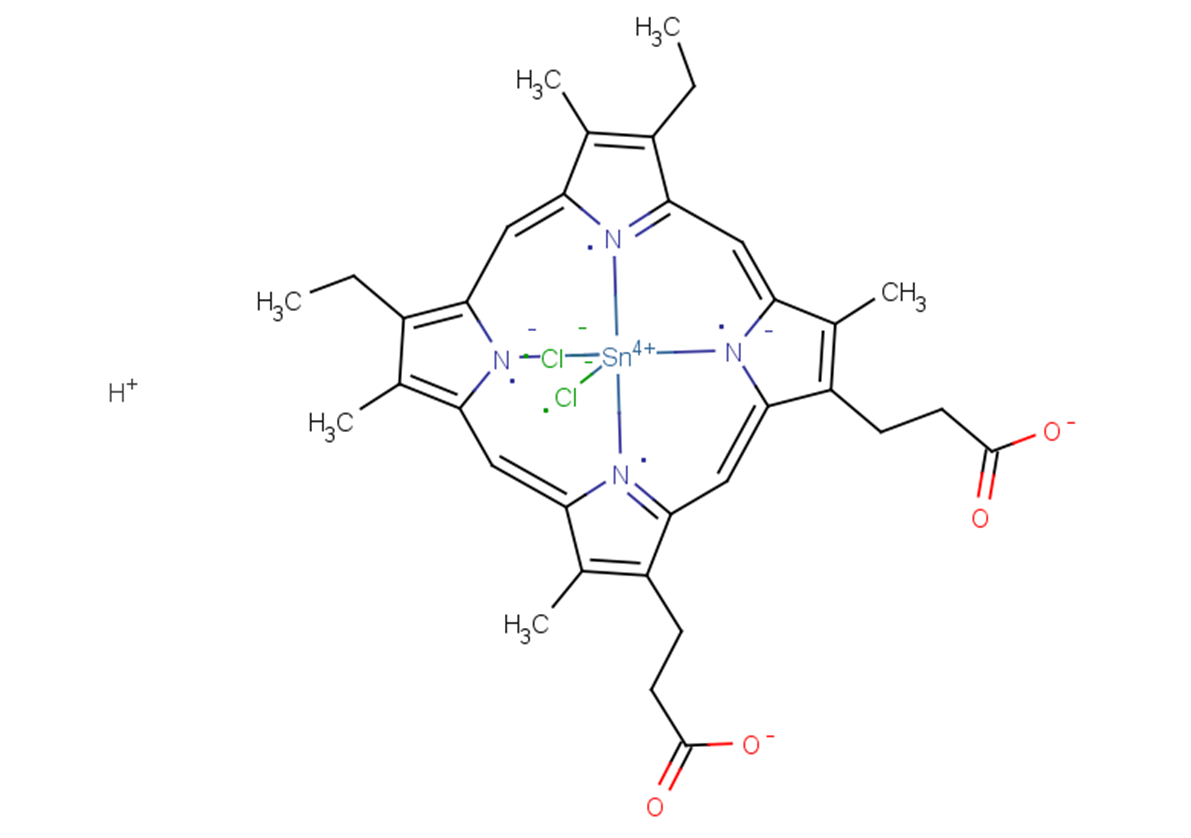 Tin(IV) mesoporphyrin IX dichloride Chemical Structure