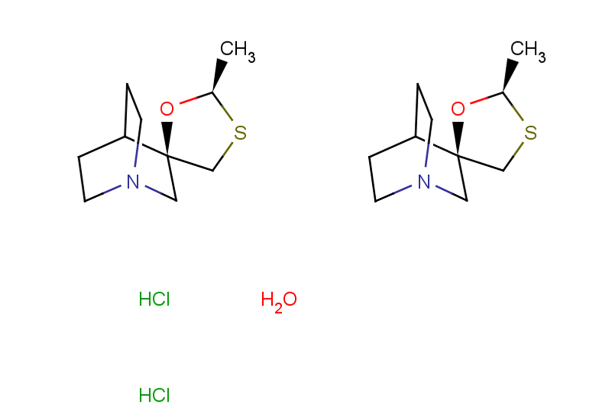 (-)-Cevimeline hydrochloride hemihydrate Chemical Structure