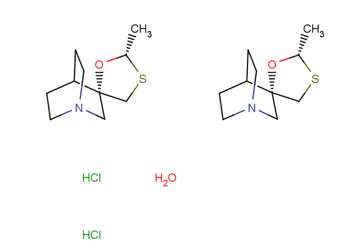 (+)-Cevimeline hydrochloride hemihydrate Chemical Structure