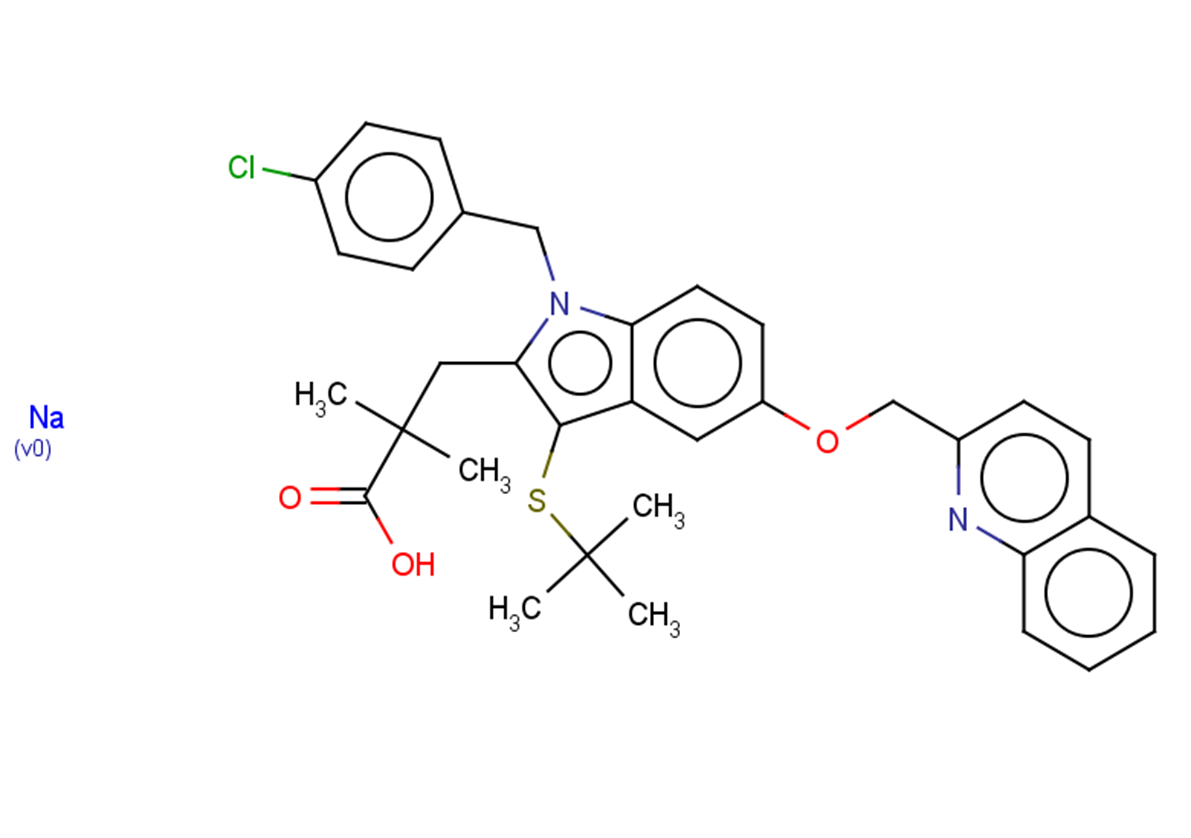 Quiflapon sodium Chemical Structure