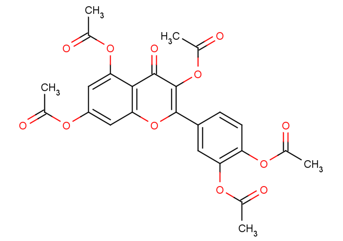 Quercetin pentaacetate Chemical Structure