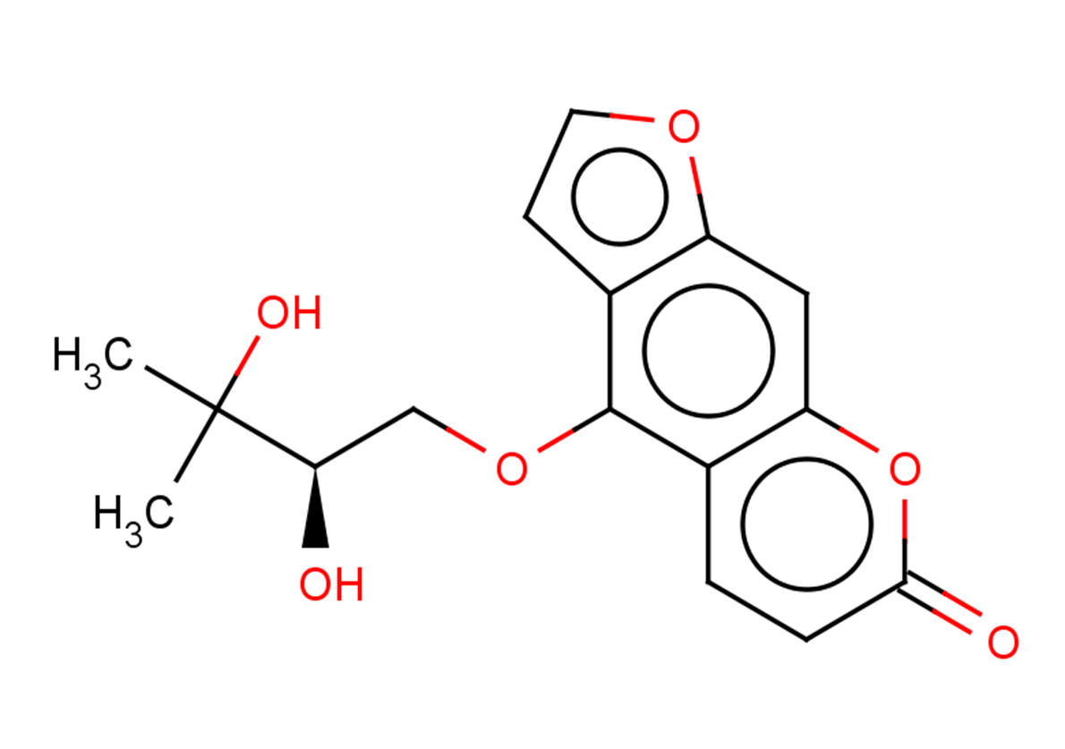 Oxypeucedanin hydrate Chemical Structure