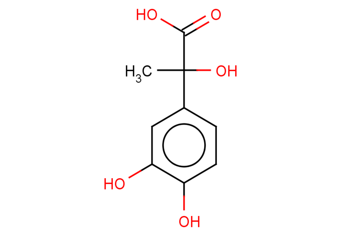 alpha-(3,4-Dihydroxyphenyl)lactic acid Chemical Structure