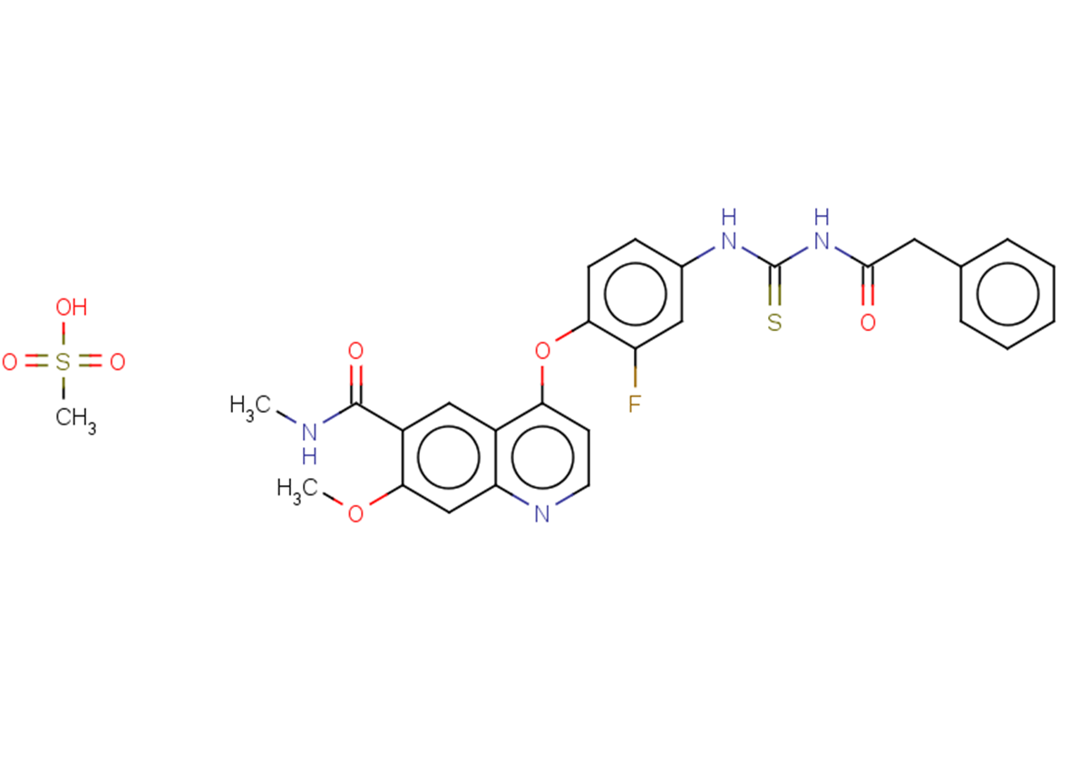 Pamufetinib mesylate Chemical Structure