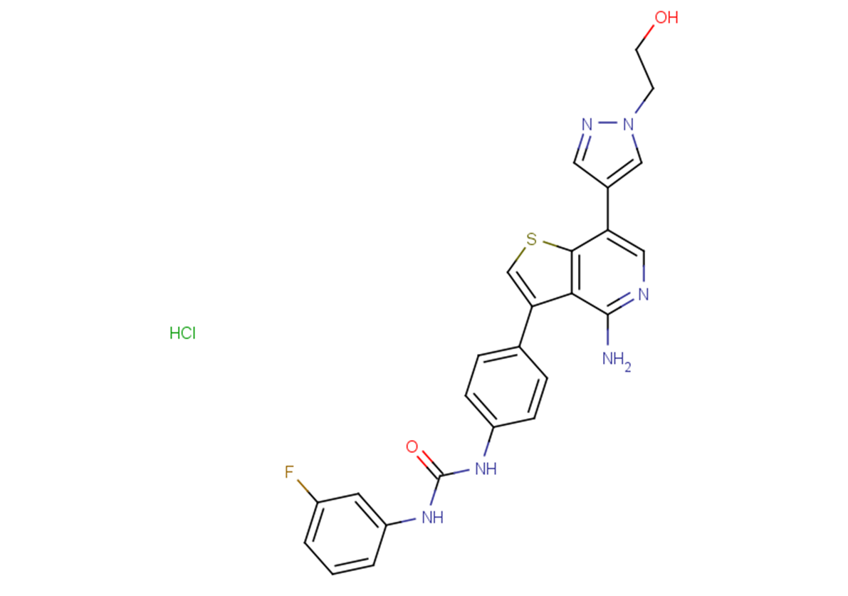 Ilorasertib hydrochloride Chemical Structure