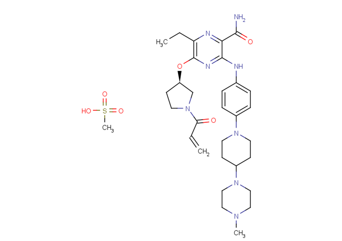 Naquotinib mesylate Chemical Structure