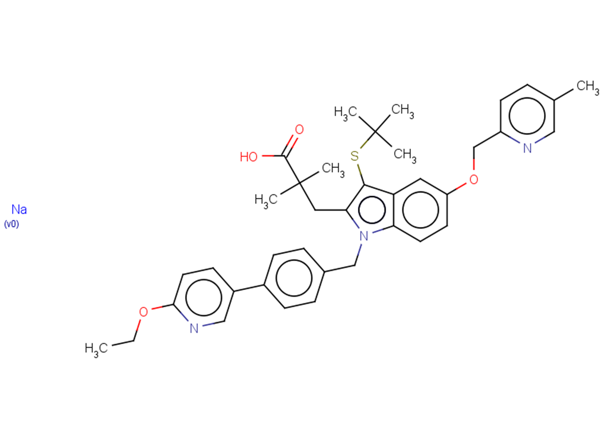 Fiboflapon sodium Chemical Structure