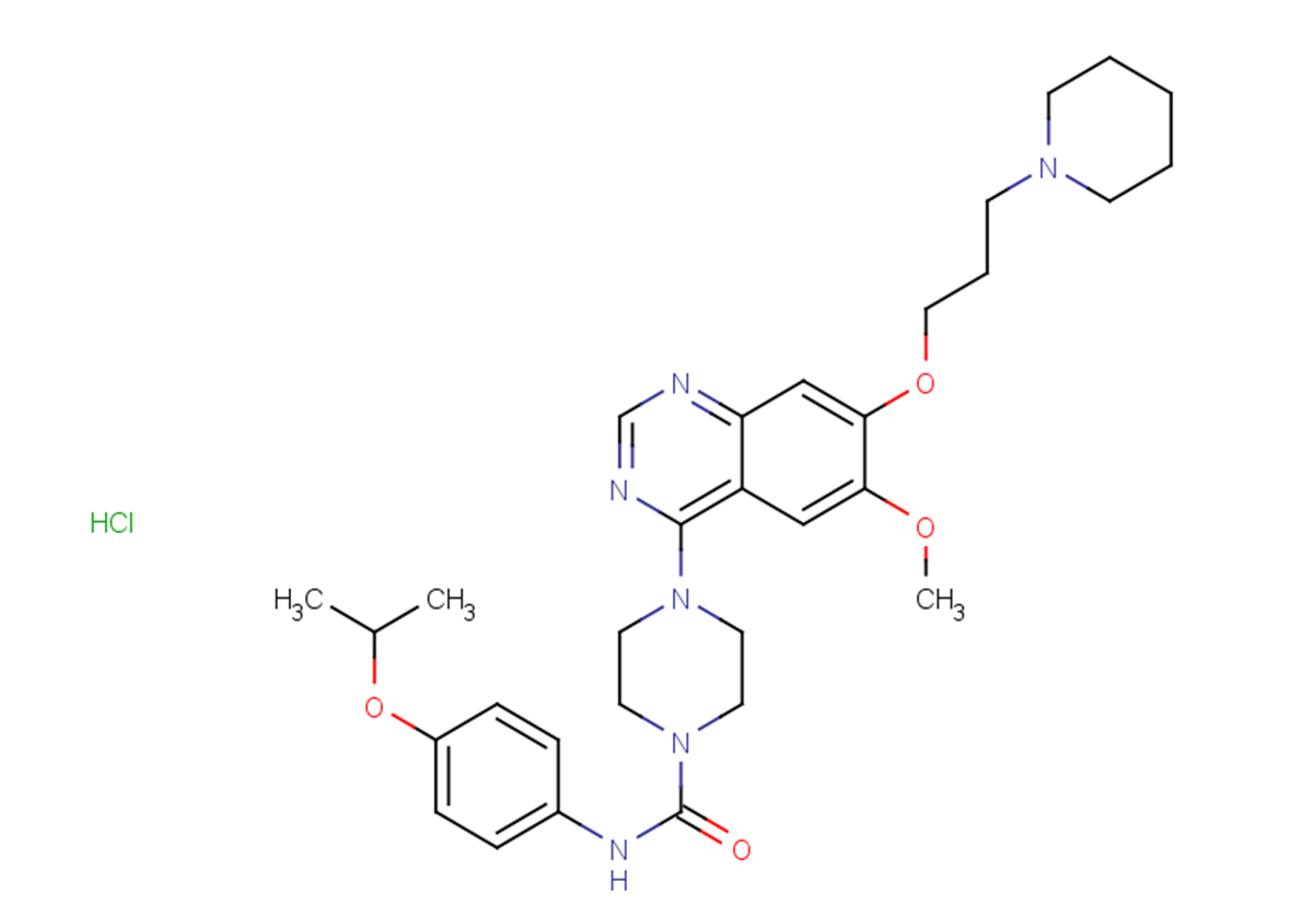 Tandutinib hydrochloride Chemical Structure