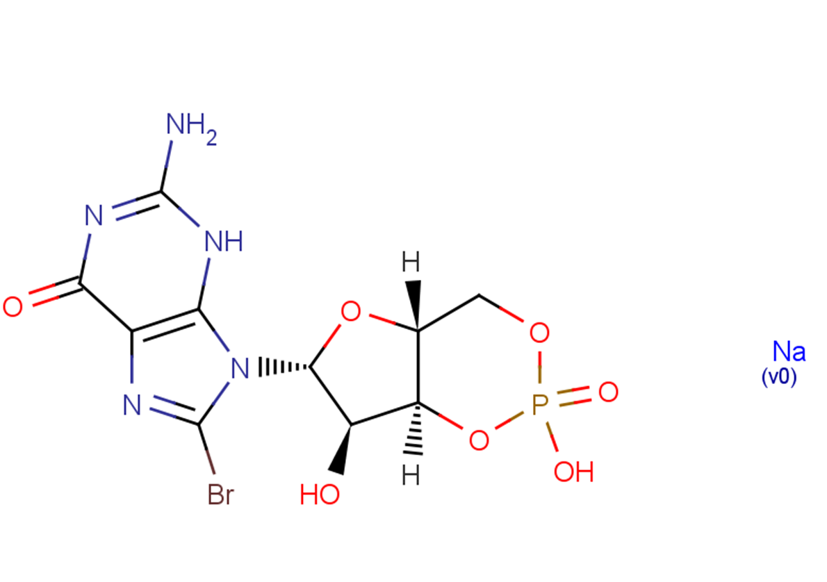 8-Bromo-cGMP sodium Chemical Structure