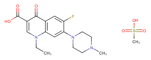 Pefloxacin Mesylate Chemical Structure