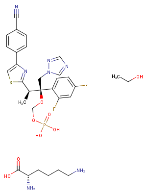 Fosravuconazole L-lysine ethanolate Chemical Structure