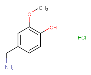 4-Hydroxy-3-methoxybenzylamine hydrochloride Chemical Structure