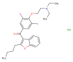 Amiodarone hydrochloride Chemical Structure