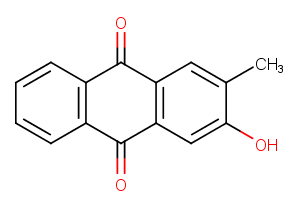 2-Hydroxy-3-methylanthraquinone Chemical Structure