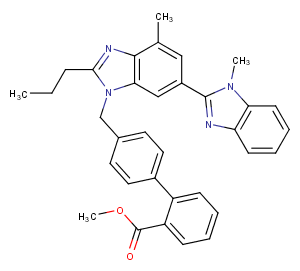 Telmisartan methyl ester Chemical Structure