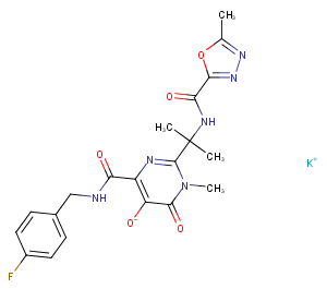 Raltegravir potassium Chemical Structure