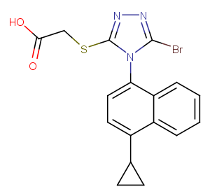 Lesinurad Chemical Structure