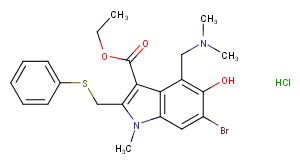 Umifenovir hydrochloride Chemical Structure