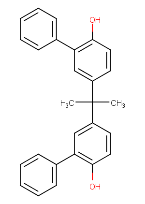 2,2-BIS(2-HYDROXY-5-BIPHENYLYL)PROPANE Chemical Structure