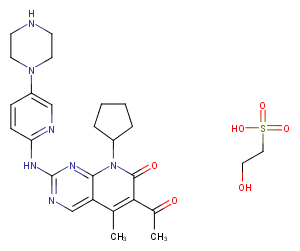 Palbociclib Isethionate Chemical Structure