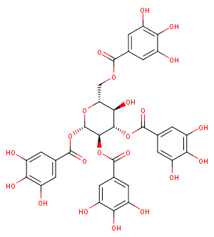 1,2,3,6-Tetragalloylglucose Chemical Structure