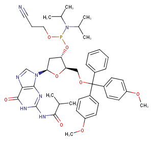 DMT-dG(ib) Phosphoramidite Chemical Structure
