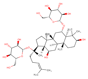 Ginsenoside Rg1 Chemical Structure