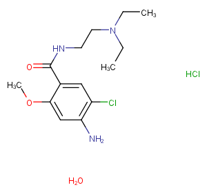 Metoclopramide hydrochloride hydrate Chemical Structure