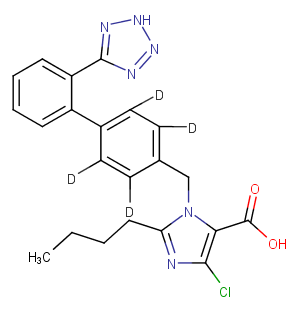 Losartan (D4 Carboxylic Acid) Chemical Structure