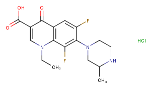 Lomefloxacin hydrochloride Chemical Structure
