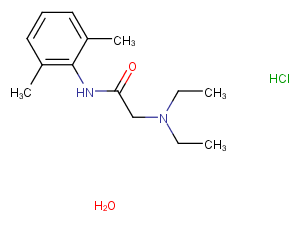 Lidocaine Hydrochloride hydrate Chemical Structure