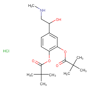 Dipivefrin hydrochloride Chemical Structure