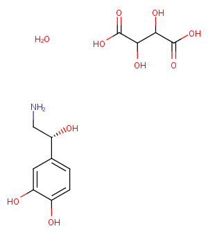 Noradrenaline bitartrate Chemical Structure