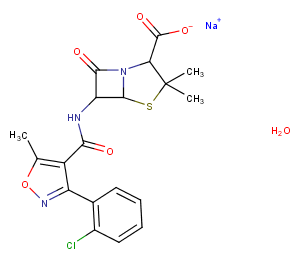 Cloxacillin sodium monohydrate Chemical Structure