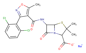 Dicloxacillin Sodium Chemical Structure