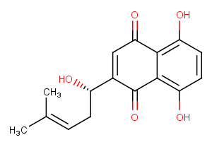 (-)-Alkannin Chemical Structure