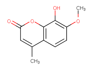 7-methoxy-8-hydroxy-4-methylcoumarin Chemical Structure