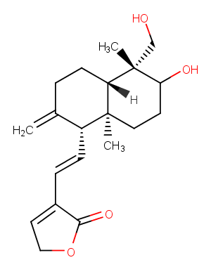 14-Deoxy-11,12-didehydroandrographolide Chemical Structure