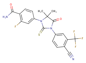 N-desmethyl Enzalutamide Chemical Structure