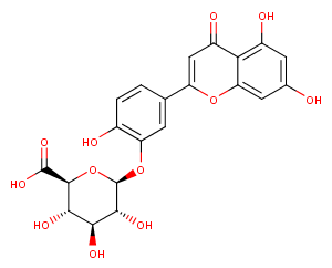 Luteolin-3-O-beta-D-glucuronide Chemical Structure