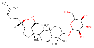 Ginsenoside Rh2 Chemical Structure