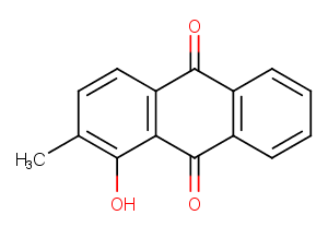 1-Hydroxy-2-methylanthraquinone Chemical Structure