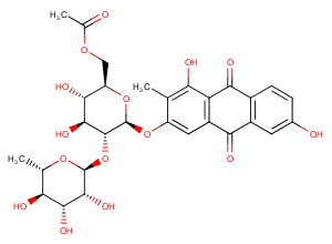 2-Methyl-1,3,6-trihydroxy-9,10-anthraquinone-3-O-α-rhamnosyl-(1→2)-β-D-glucoside