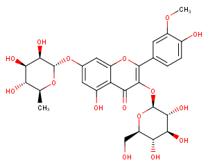 Isorhamnetin 3-glucoside-7-rhamnoside Chemical Structure