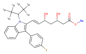 (3S,5R)-Fluvastatin D6 sodium Chemical Structure