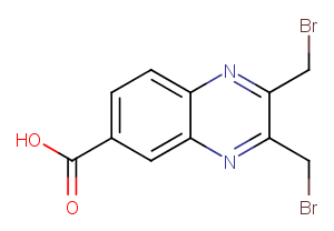 6-Quinoxalinecarboxylic acid, 2,3-bis(bromomethyl)- Chemical Structure