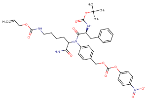 Boc-Phe-(Alloc)Lys-PAB-PNP Chemical Structure