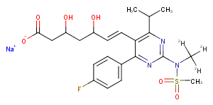 Rosuvastatin D3 Sodium Chemical Structure